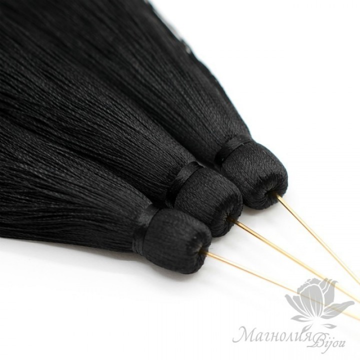 Silk brush color Black with pin (gold plated 16 carats)
