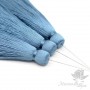 Silk brush color Denim with pin (rhodium plated)