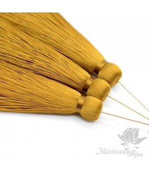Silk brush color Honey Mustard with pin (gold plated 16 carats)