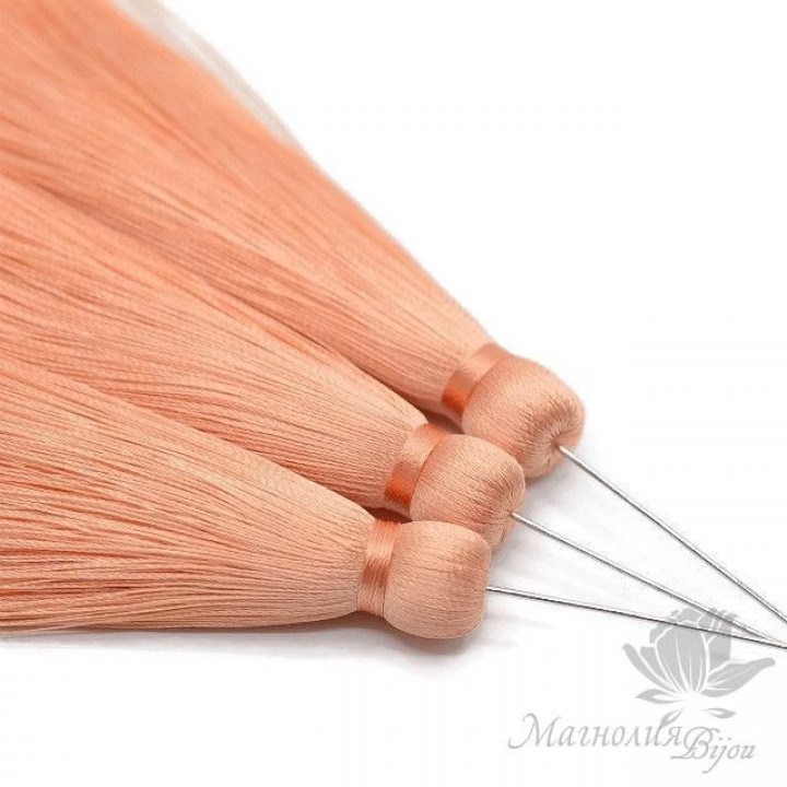 Silk brush color Salmon with pin (rhodium plated)