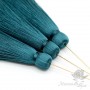 Silk brush color Malachite with pin (gold plated 16 carats)