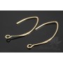 Earrings "Hook", 925 sterling silver + 14k gold plated