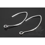 Earrings "Hook", 925 sterling silver + rhodium plated