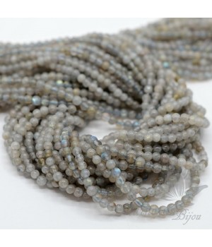 3mm Natural Labrador Round Beads, 1 strand 40cm